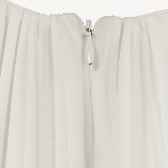 O’2nd White Pleated Blue-Striped Sleeveless Blouse - Picture 7 of 12